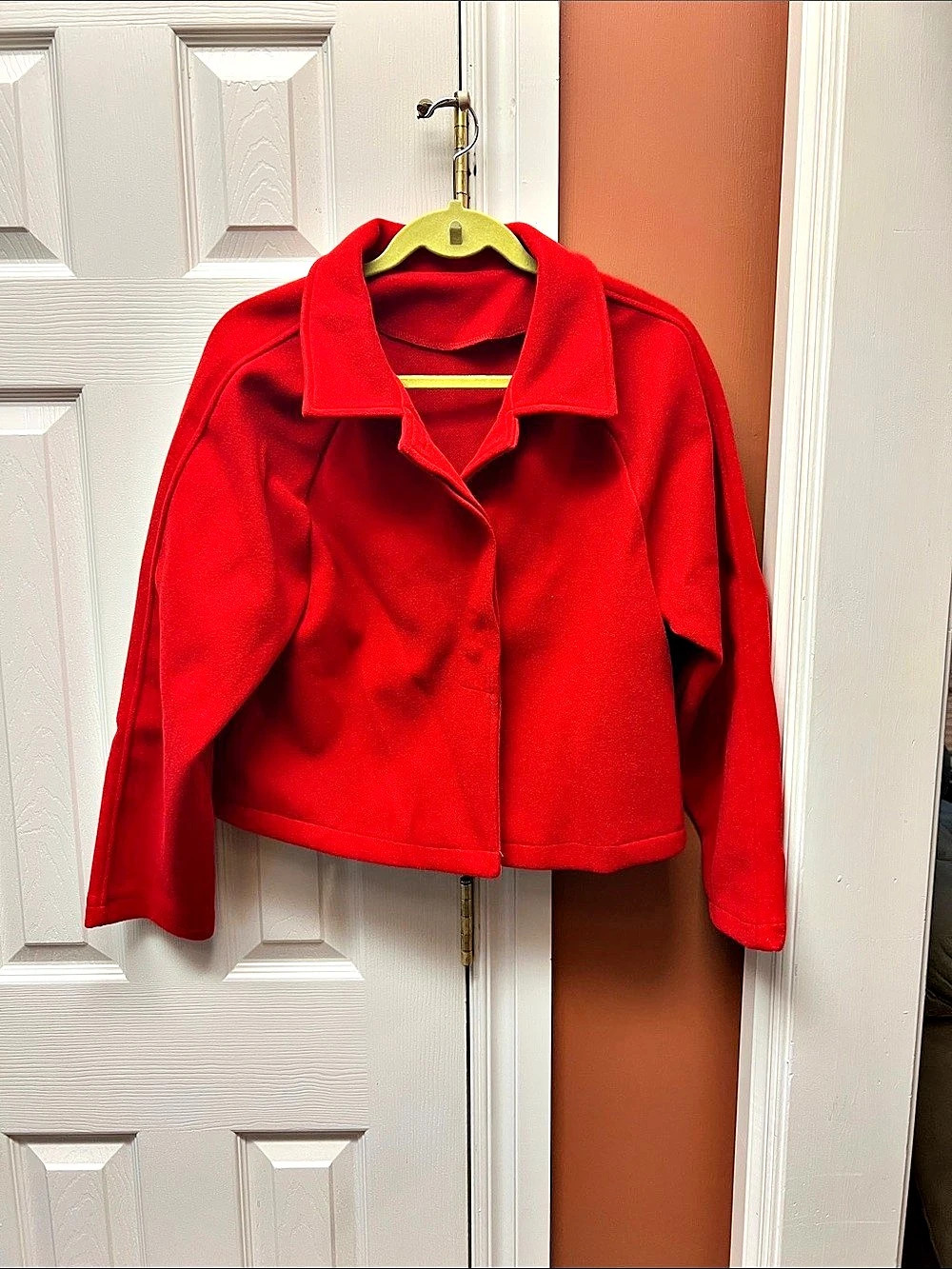 Red Polyester Jacket Size Small Like New